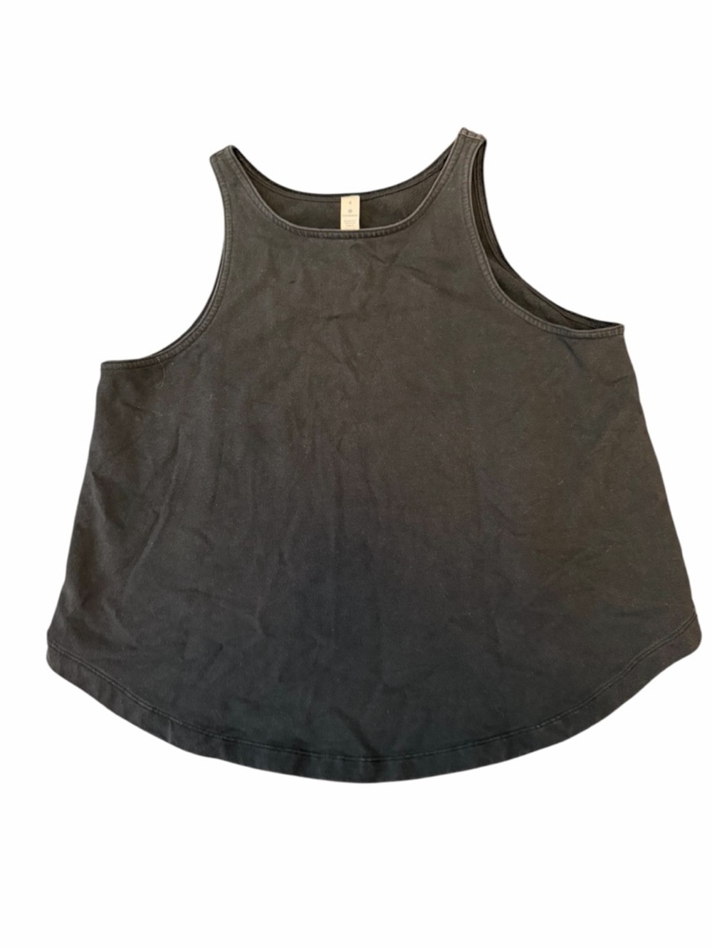 Lululemon High-Low Black Tank Top - size 4